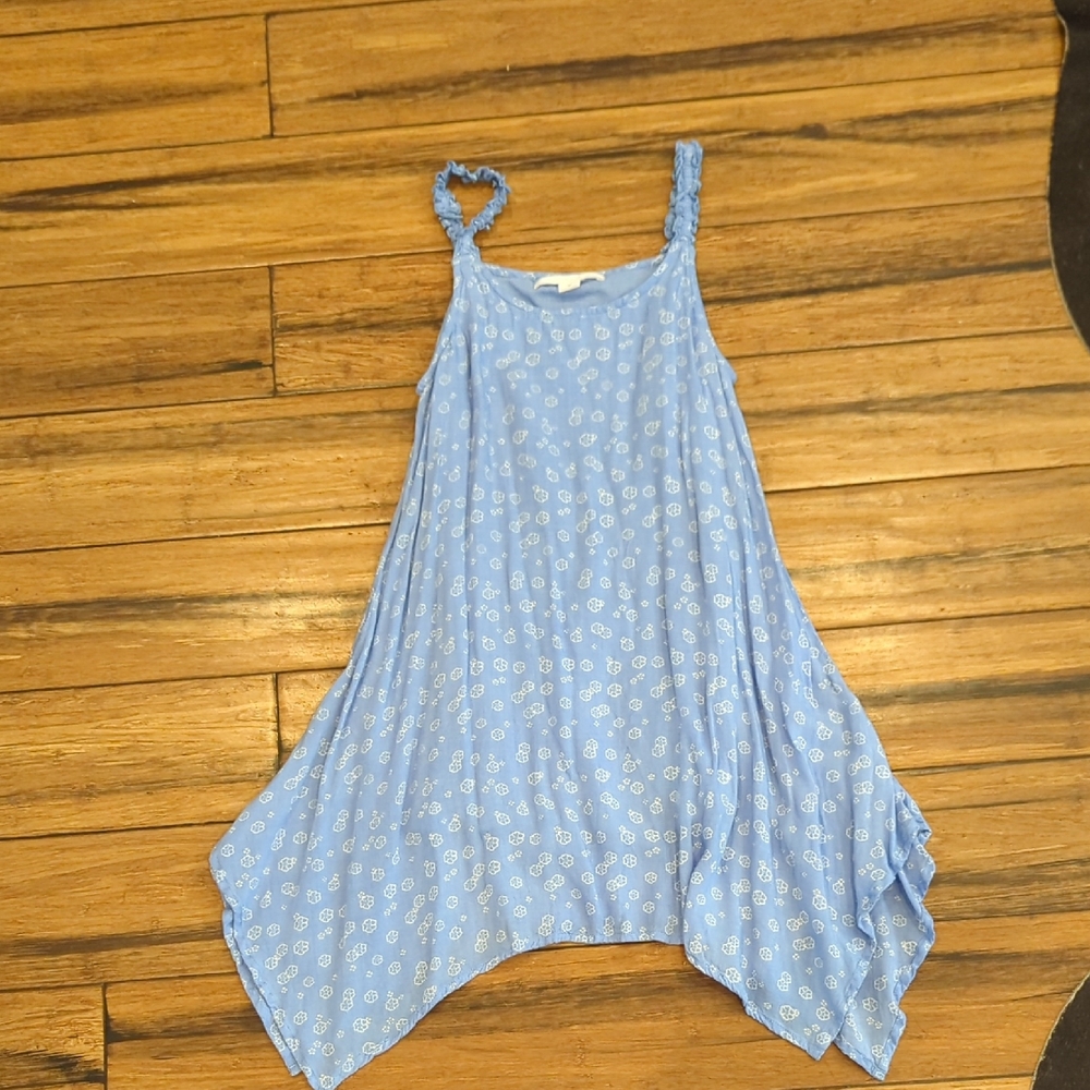 O'Neill Light Blue Floral Hanky Hem Sundress